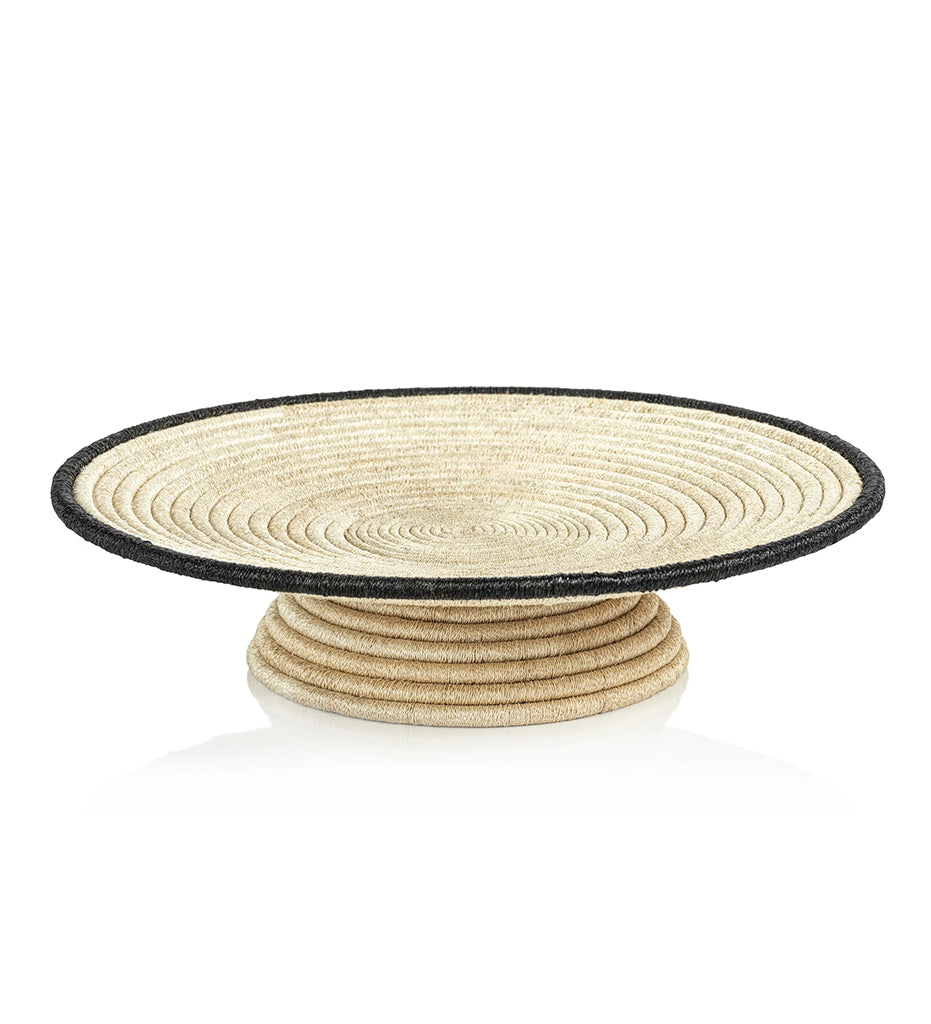 lifestyle,  Zodax-Martigues Coiled Abaca Footed Tray-NC-720