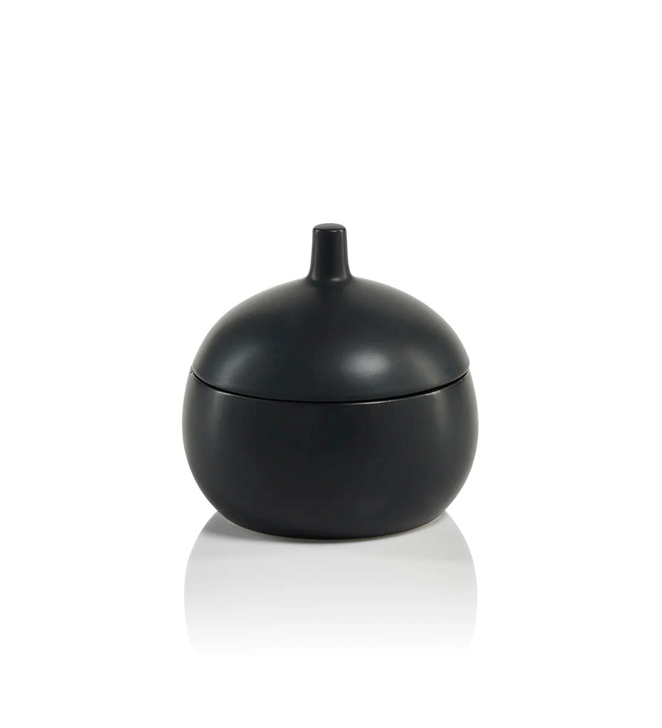 Zodax-Bodega Ceramic Candle - Large - Black-IG-2724
