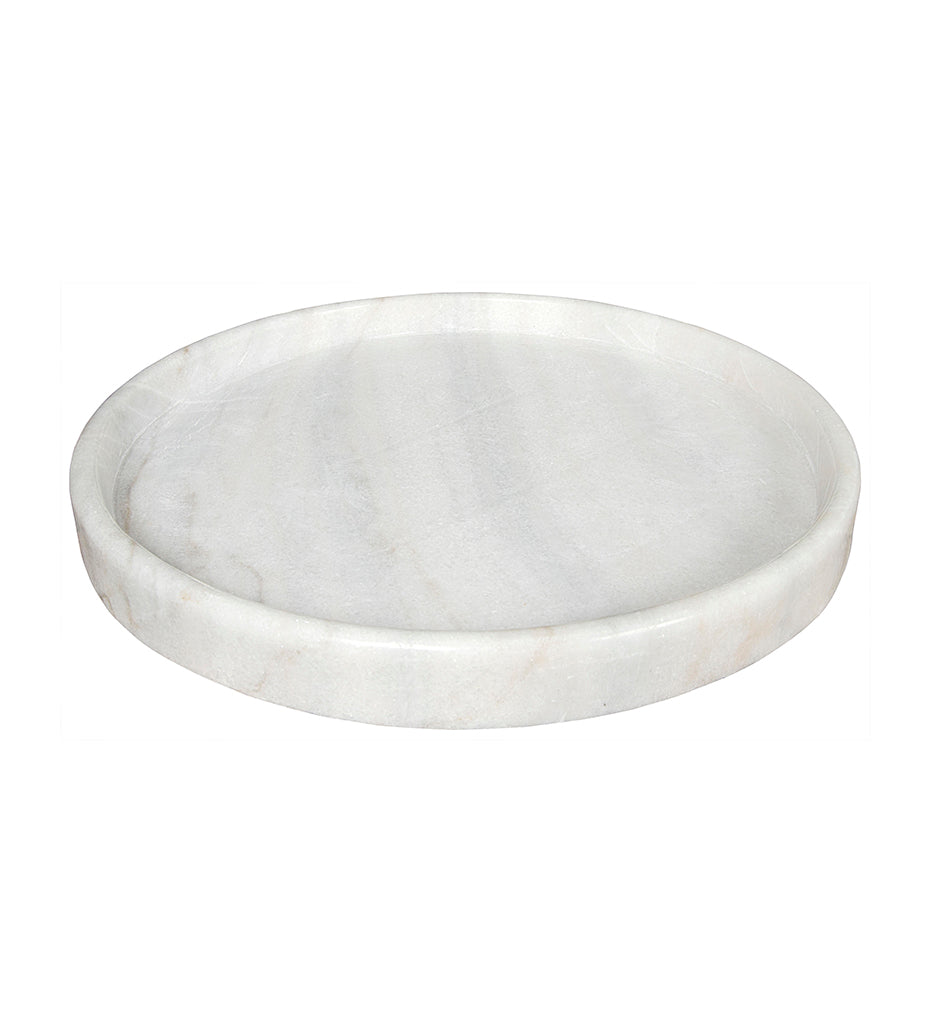 Noir 20&quot; Marble Round Tray AC138-20