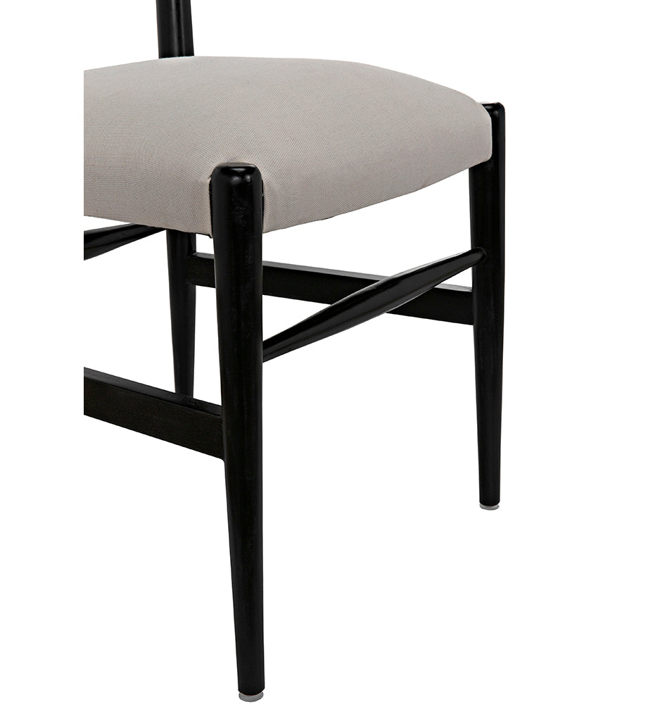 Noir Ladder Chair - Hand Rubbed Black GCHA132HB