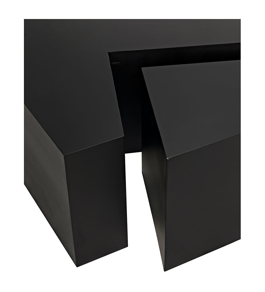 Noir Element Coffee Table - Black Steel GTAB1066MTB
