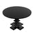 Noir Zig-Zag Dining Table - 48" Diameter - Hand Rubbed Black GTAB472HB-48