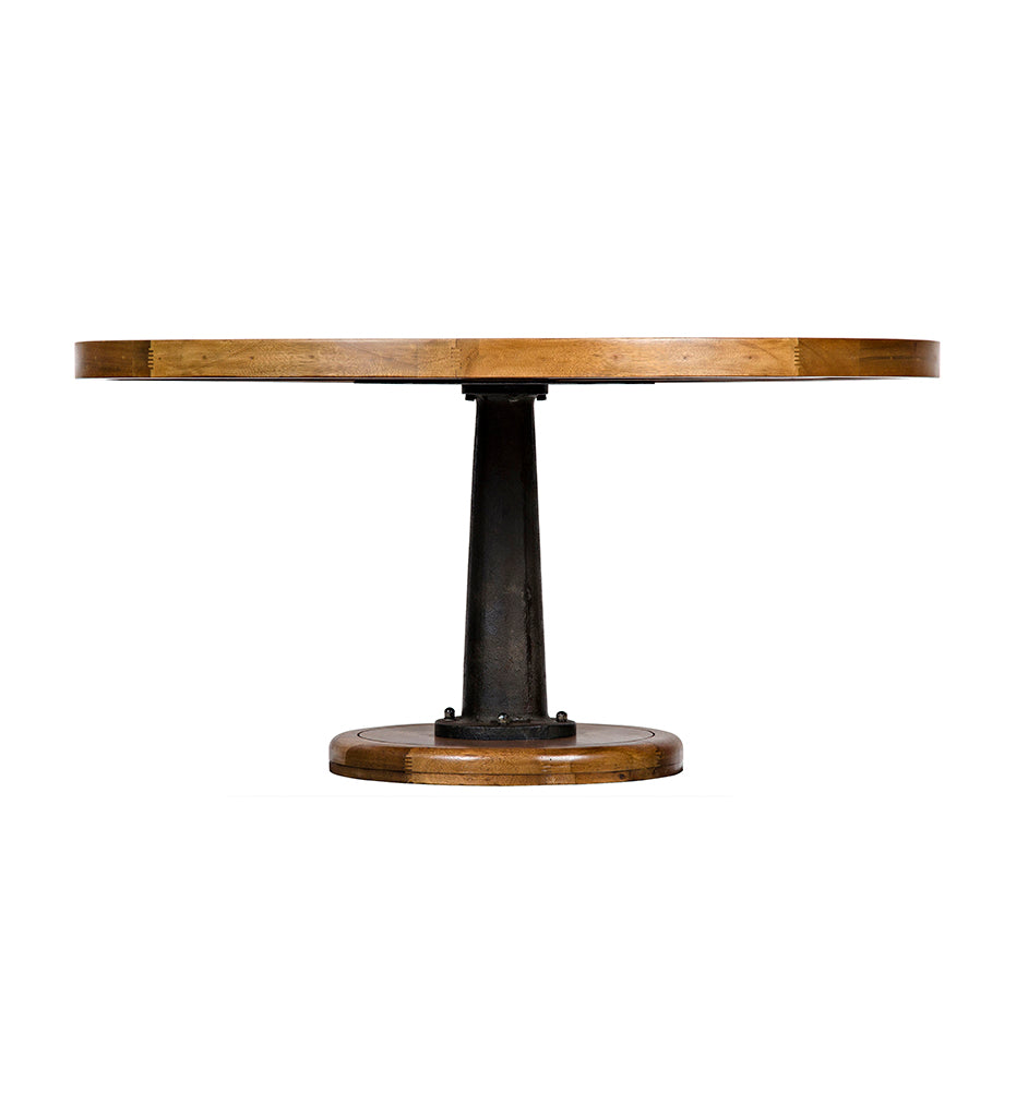 Noir Yacht Dining Table with Cast Iron Pedestal - 60&quot; GTAB493MT-60