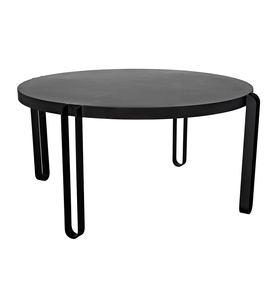 Noir Marcellus Dining Table - 63 in - Black Metal GTAB563MTB-L
