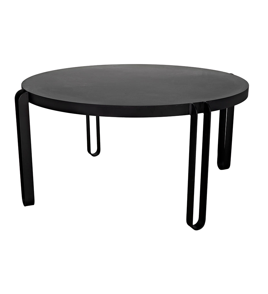 Noir Marcellus Dining Table - 63 in - Black Metal GTAB563MTB-L