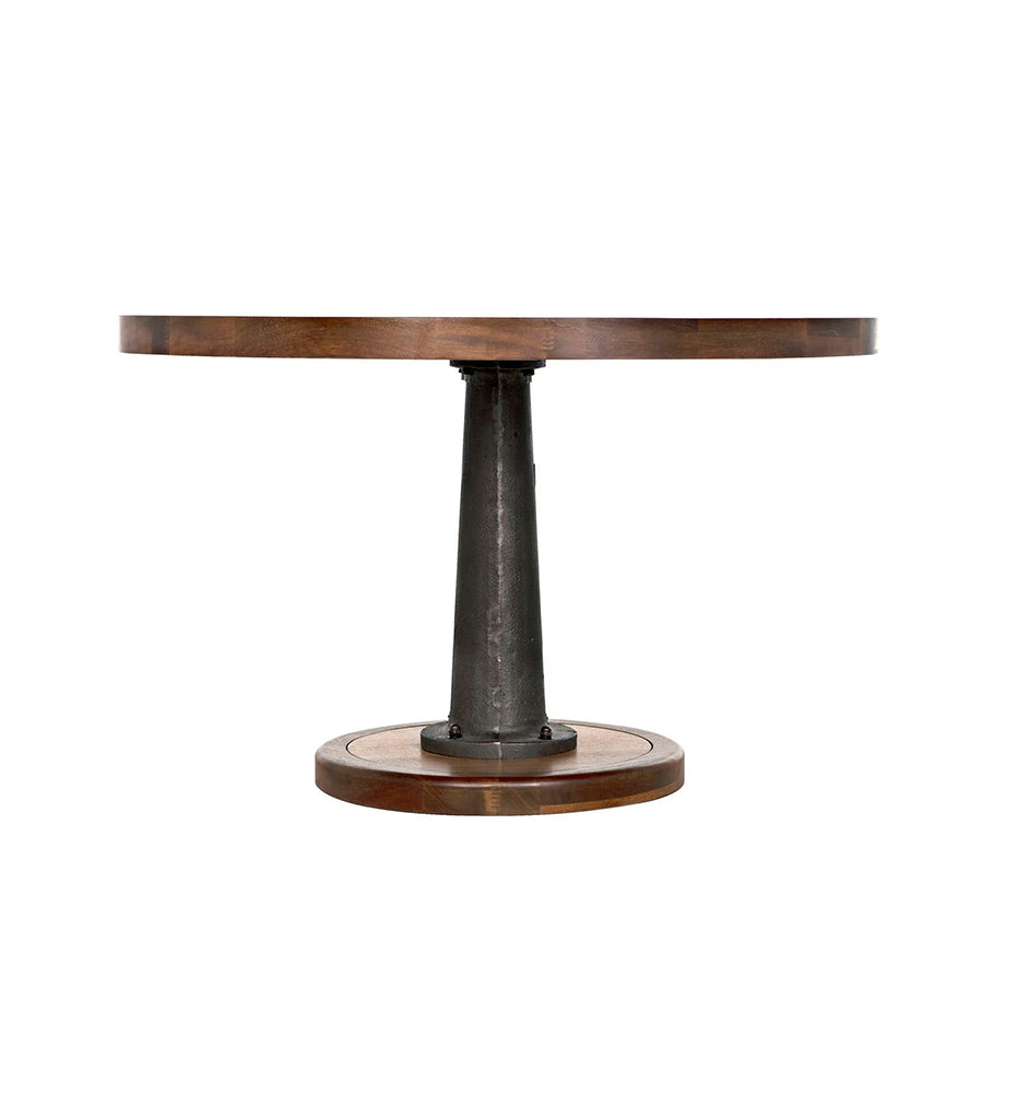 Noir Yacht Dining Table with Cast Iron Pedestal - 48&quot; GTAB493MT-48