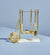 Gold Bar Set with White Marble Stand