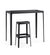 Cane-line Cut Outdoor Bar Table in Black Aluminum 11501AS