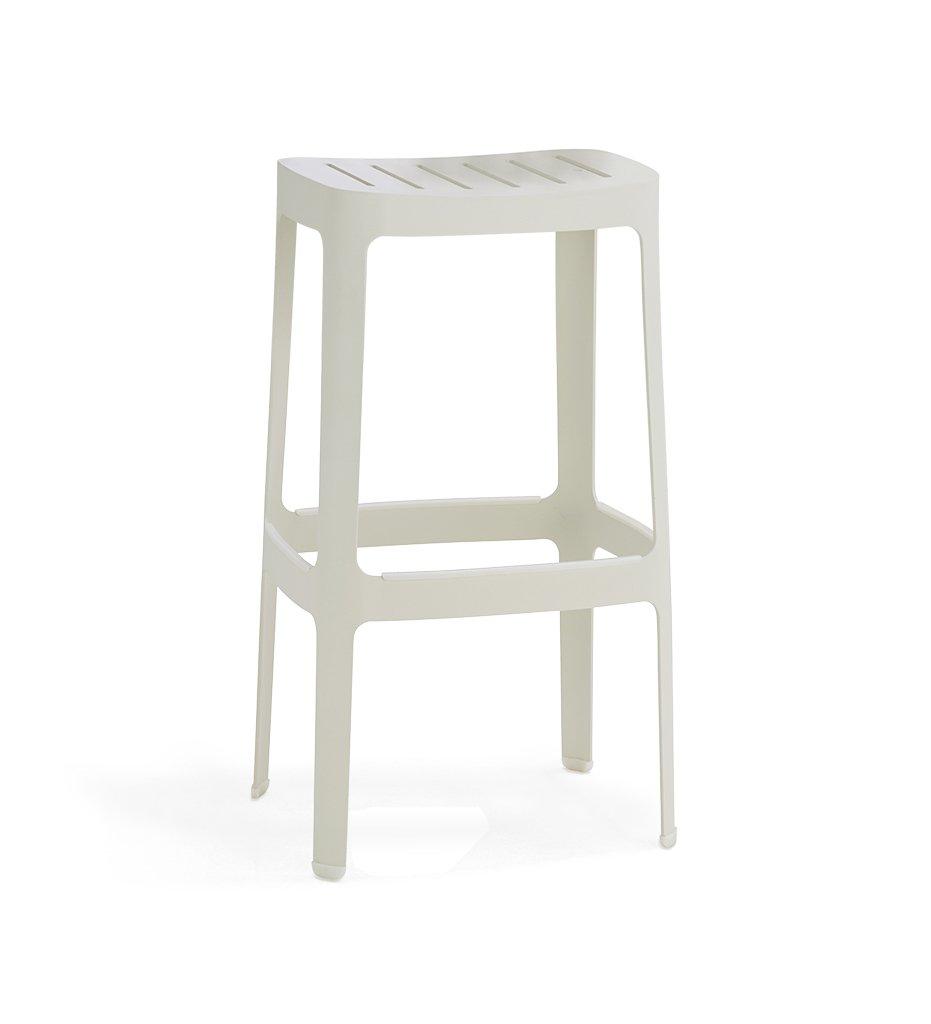 Cane-line Cut Bar Stool in White Aluminum,image:White AW # 11402AW