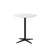 Cane-Line Drop Cafe Table Lava Grey Base with 23.7" White Aluminum Top 50400AL+P061AW