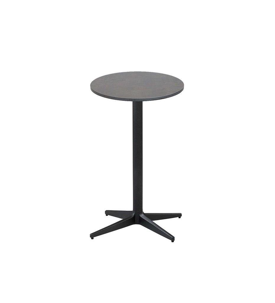 Cane-Line Drop Cafe Table Lava Grey Base with 17.8&quot; Dark Grey HPL 50400AL+P45HPSDG