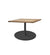 Cane-Line Go Low Cafe Table Large Lava Grey Base with Square 28.4" Teak Top 5044AL_P064T