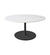 Cane-Line Go Low Cafe Table Lava Grey Base with Round 43.4" White Aluminum Top 5044AL_P068AW