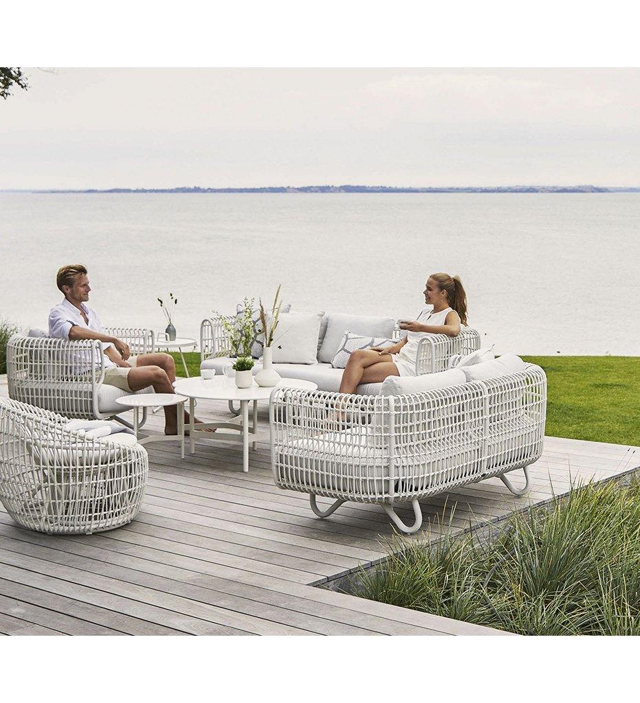 Cane-Line Nest 3-Seater Sofa-Outdoor,image:White WSW-White Natte YSN94 # 57523WSW