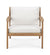 Teak Jack Outdoor Lounge Chair - Off White - 30 inch