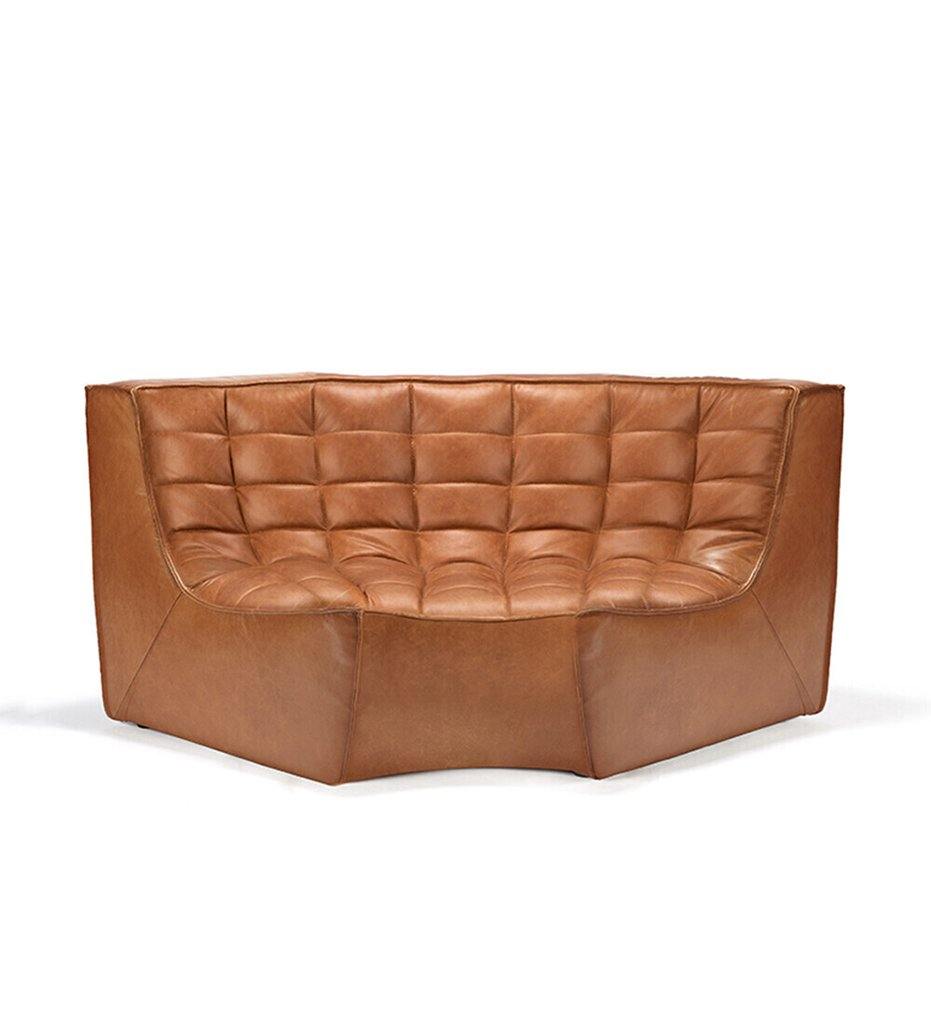 N701 Corner Round Sofa - Leather