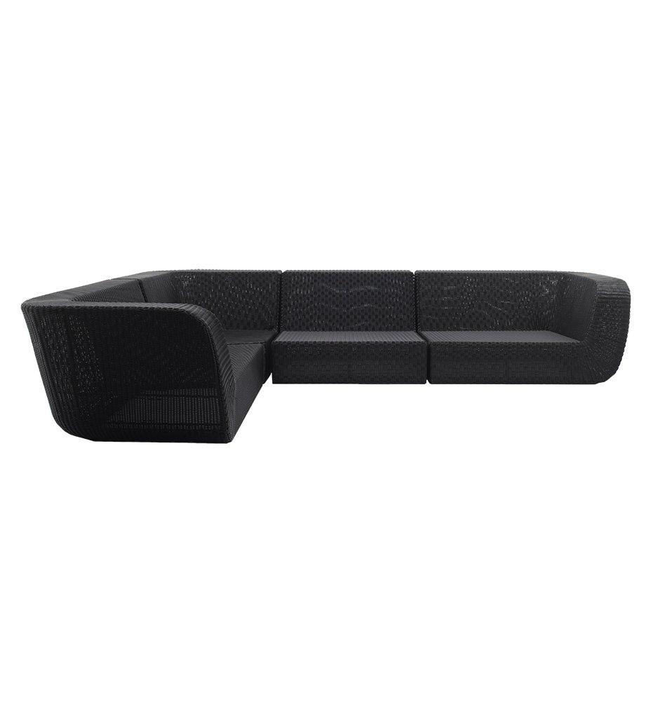 Cane-line Savannah 2 Seater Sofa - Left Black All-Weather Weave 5541S