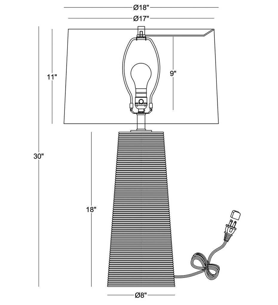 FlowDecor-Sanibel Table Lamp-4638-Measurements