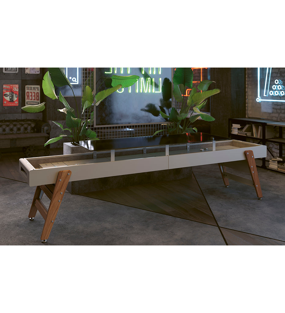 RS Barcelona Track Dining Shuffleboard Table - 9 Feet - Grey