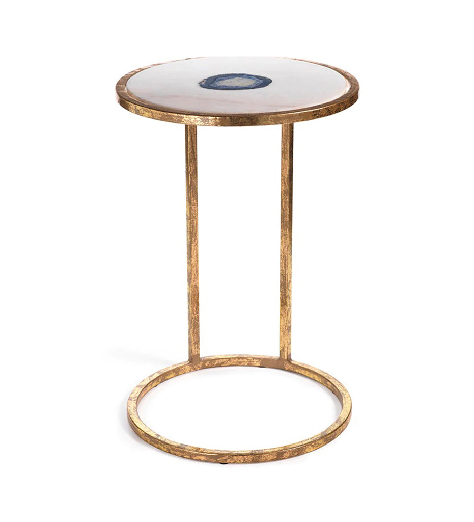 lifestyle, Zodax-Aquarius Agate and Marble Inlay Table-IN-5795
