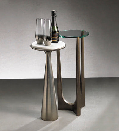 lifestyle, Zodax-Cortina Drink Table with Glass Top-IN-6211
