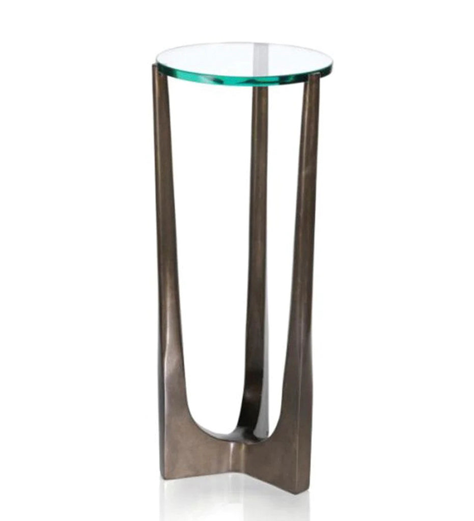 Zodax-Cortina Drink Table with Glass Top-IN-6211