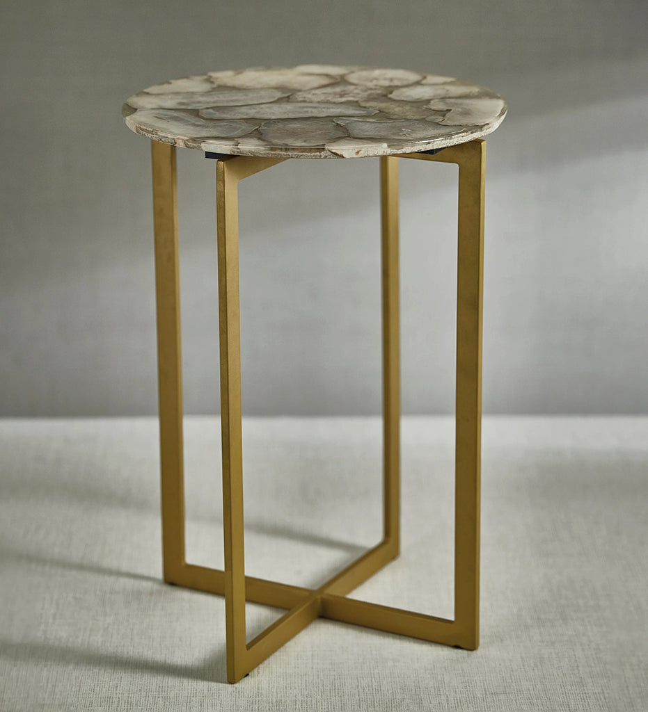 lifestyle, Zodax-Lucas Agate Accent Table-IN-7573
