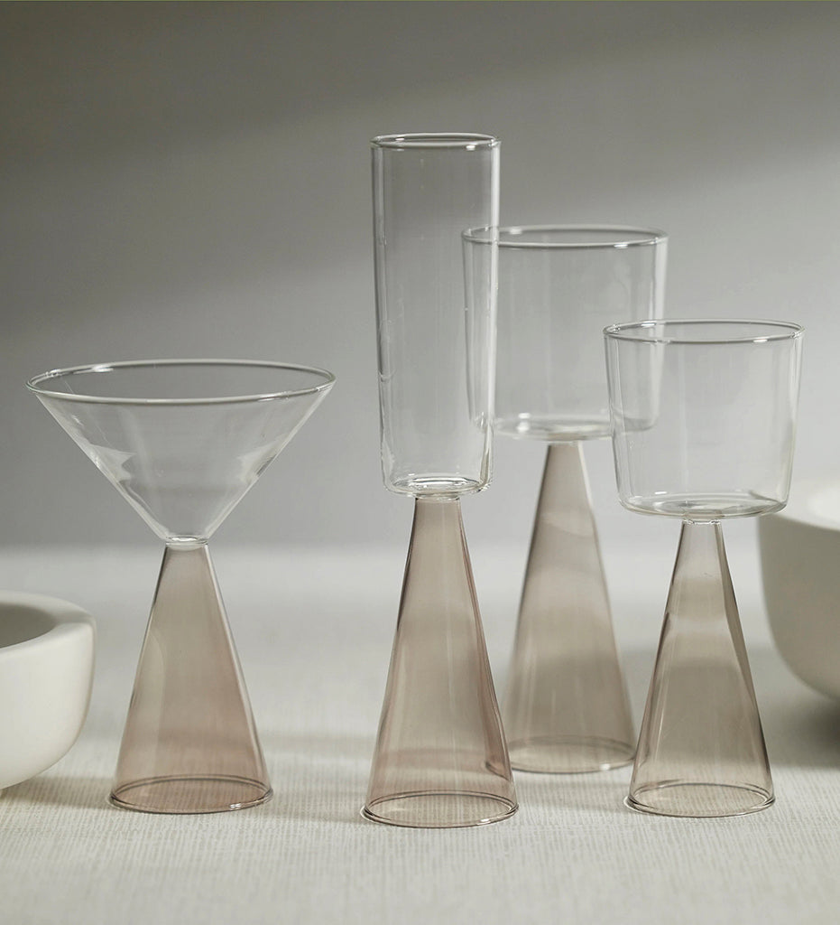 lifestyle, Zodax-Veneto Martini Glass-Smoke-CH6641 with the Veneto Glassware Collection