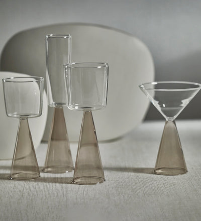 lifestyle, Zodax-Veneto Martini Glass-Smoke-CH6641 with the Veneto Glassware Collection