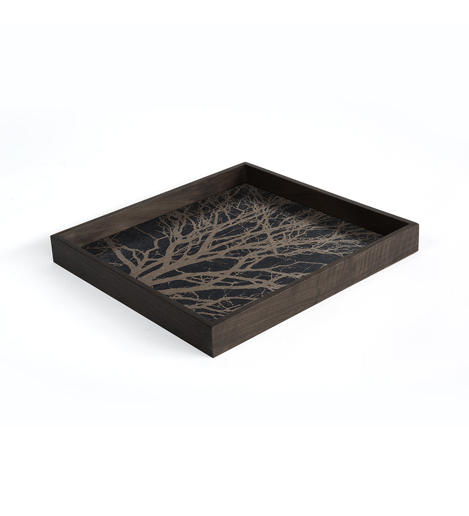 Ethnicraft Black Tree Wooden Tray - Square - S - 20564