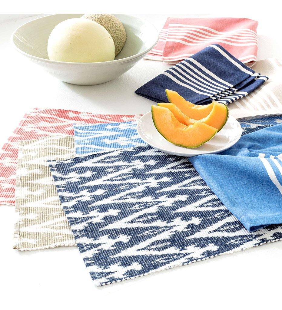 Ikat Woven Coral - Placemat Set of 4