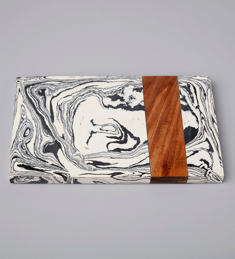 Zebra Marble and Wood Board