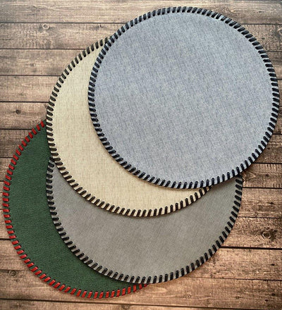 lifestyle, Whipstitch Grey Placemat - Set of 4