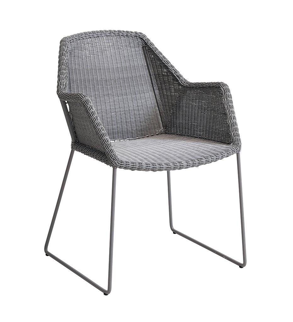 Cane-line Breeze Dining Chair - Sleigh,image:Light Grey LI # 5467LI