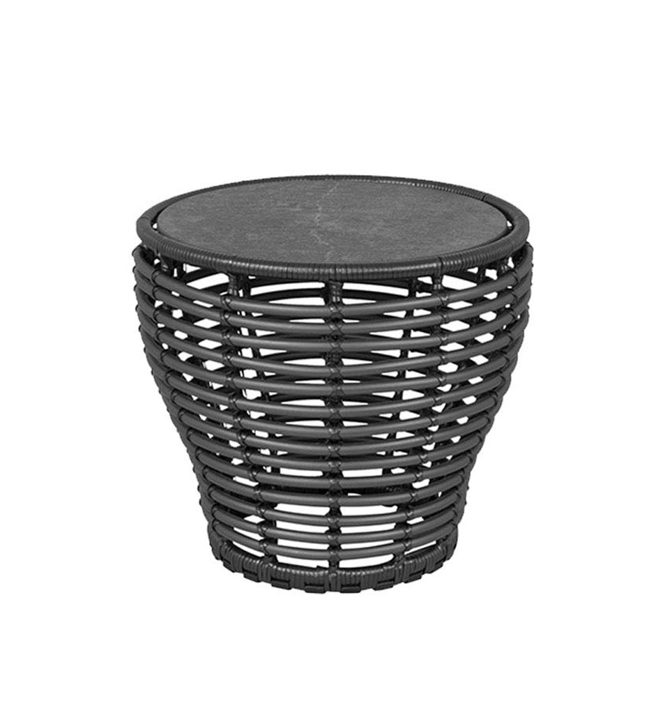 Allred Collaborative - Cane_Line - Basket Coffee Table - Small 53200G Black Weave with Black Ceramic Top