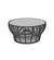 Allred Collaborative - Cane_Line - Basket Coffee Table - Large - Black frame with Grey Ceramic Top