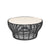 Allred Collaborative - Cane_Line - Basket Coffee Table - Large - Black frame with Travertine Ceramic Top