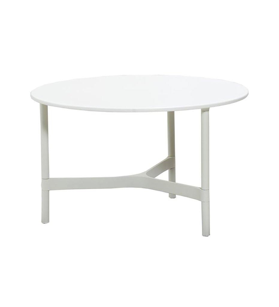 Cane-Line Twist Coffee Table Base - medium White AL Base  White HI Core Top 5011AI_P70KW