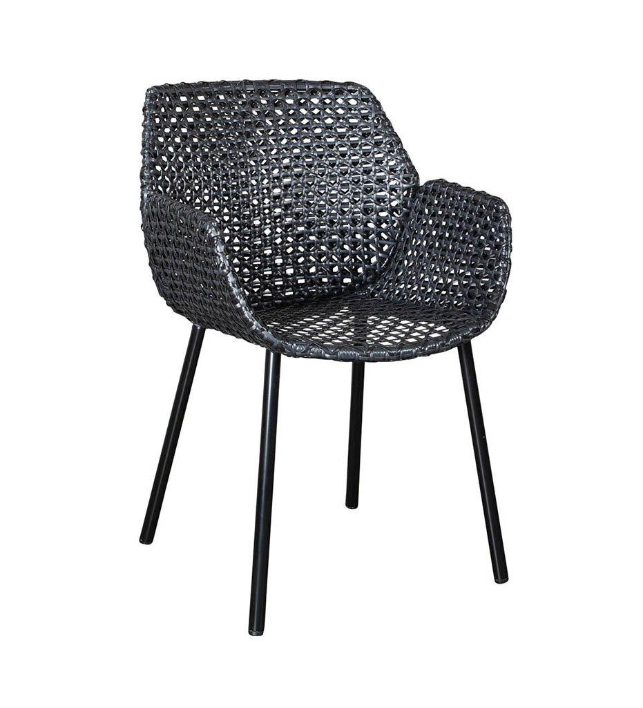 Cane-Line Vibe Arm Chair,image:Black-Anthracite SG # 5406SG