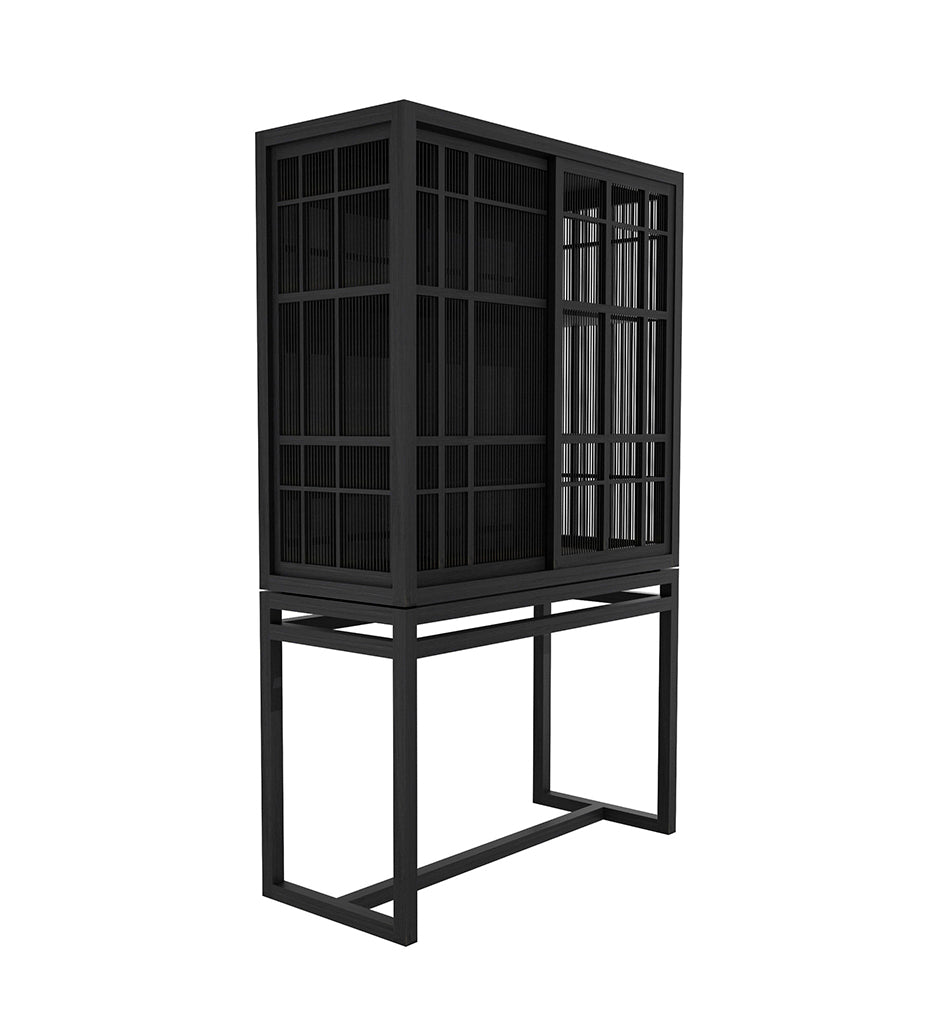 Ethnicraft-Oak Burung Storage Cupboard - Black-12345