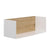 Oak U Shelf - White - 22 x 8 in. - Side