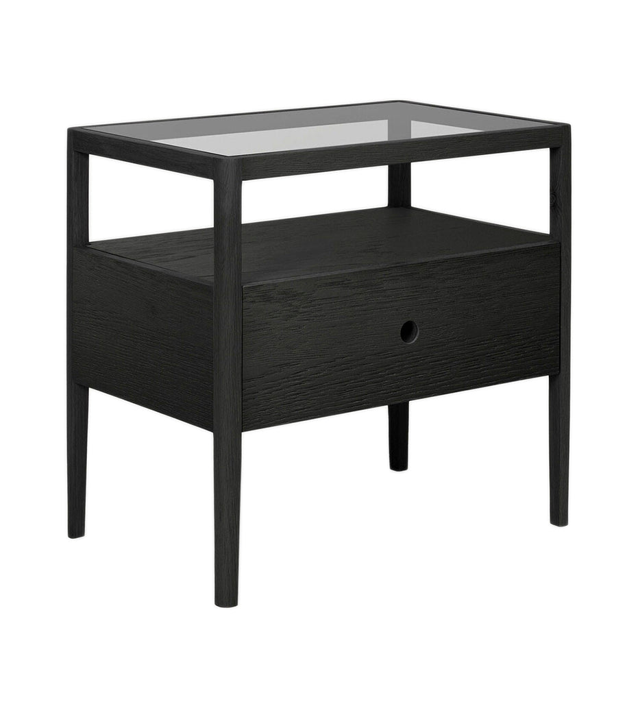 Ethnicraft-Oak Spindle Bedside Table - Black-51235
