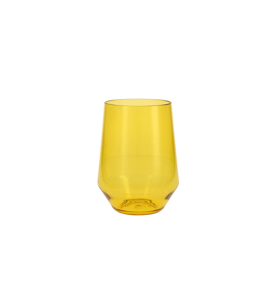 Fortessa-Solo Stemless Wine Glass - Set of 6-Yellow Sun-P.S.SOLE.YS.06