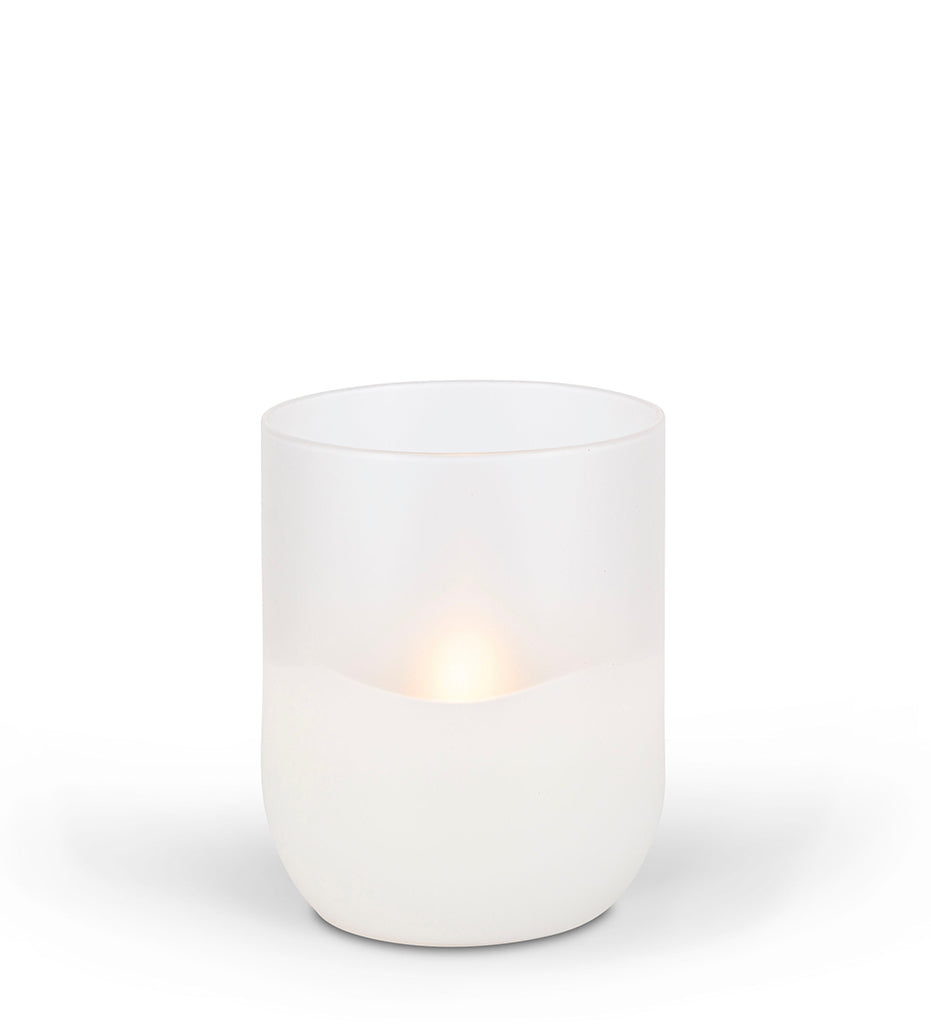 Frosted Glass LED Wax Candle 4.7 x 6