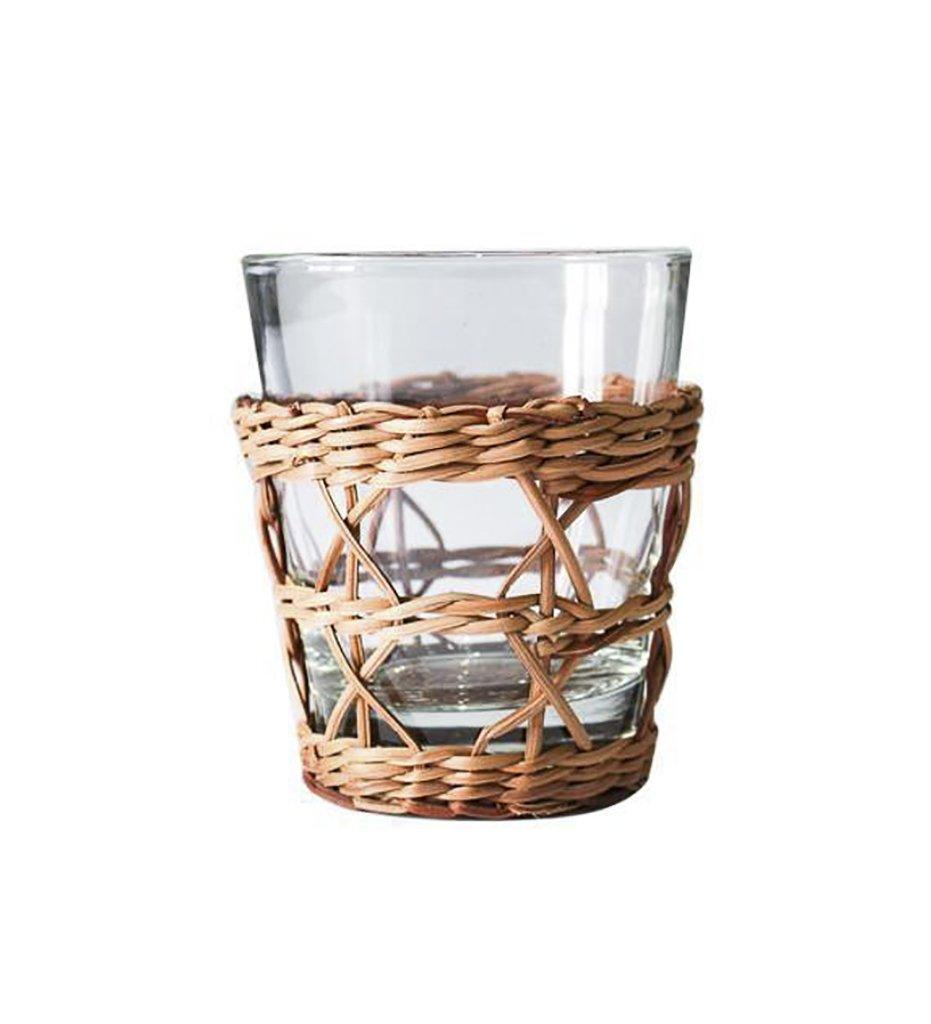 Allred_Co-Kiss_That_Frog-Rattan Cage Wide Tumbler - Set of 4