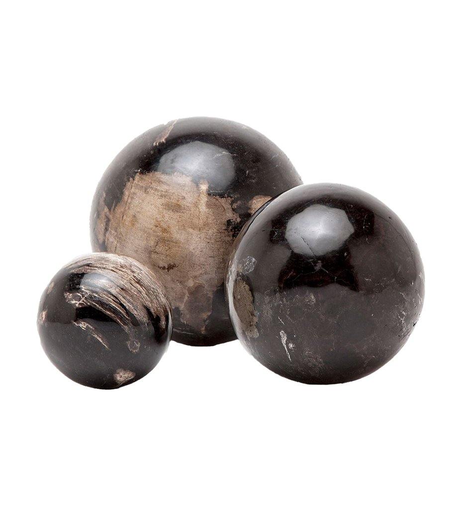 Bram Petrified Wood Balls Set of Three