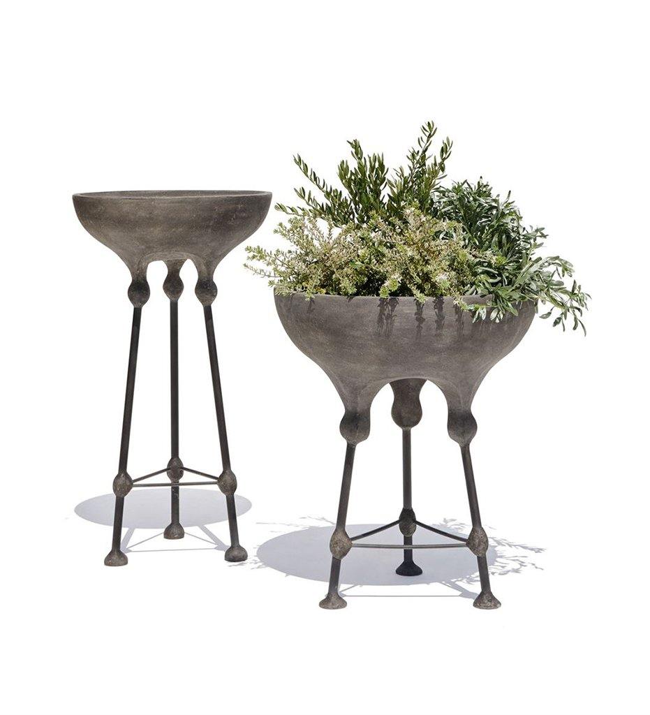 lifestyle, Tamsy Planter - Small &amp; Large - Raw Grey Cast Stone