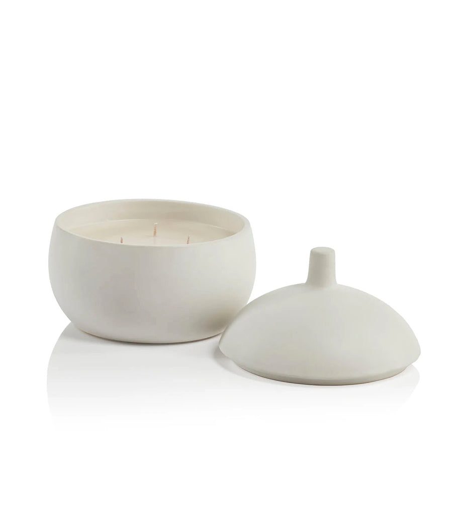 Zodax-Bodega Ceramic Candle - Large - White-IG-2725