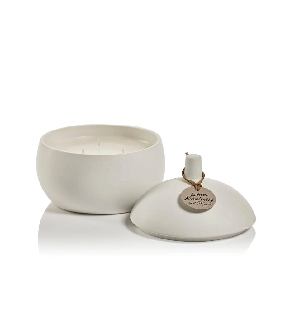 Zodax-Bodega Ceramic Candle - Large - White-IG-2725
