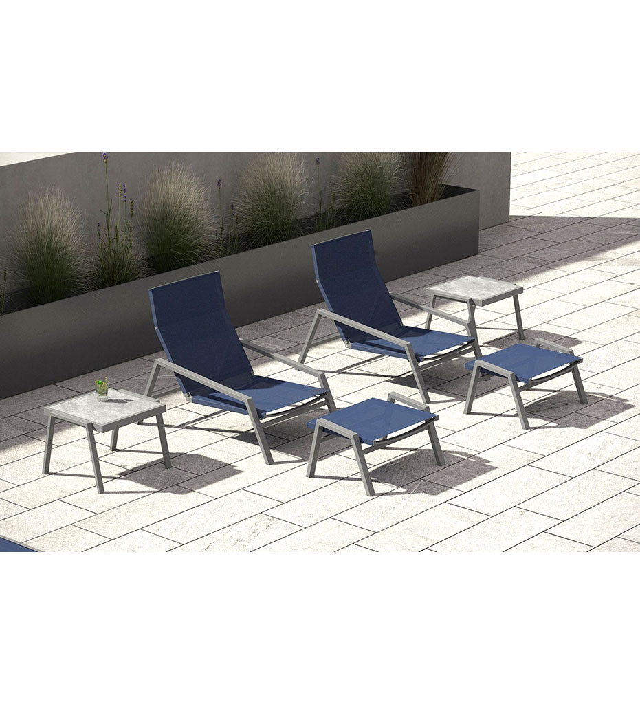 10DEKA Pulvis Lounge Chair - Mesh with footstool